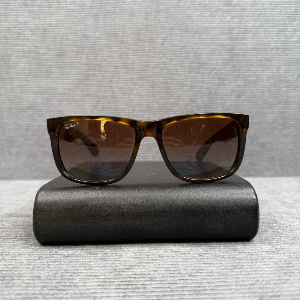 Ray-Ban Wayfarer Tortoise Shell Polarized Y2K Sunglasses Brown Lens Vtg